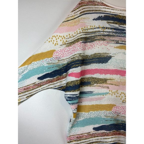 Anna Melani Women's Pastel Watercolour Dolman Knit Sweater Size Large - Picture 3 of 7